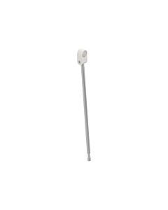 Hewi System 800 floor support 950.50.026XA99 satin stainless steel, vertical length 563 mm, connection pure white