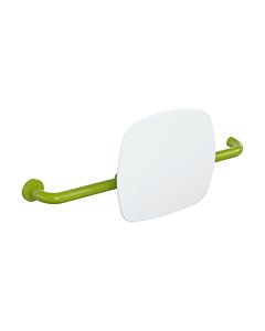 Hewi 801 Rückenstütze 801.51.9261L74 Wandabstand 150mm, Ausführung links, Lehne signalweiß, apfelgrün