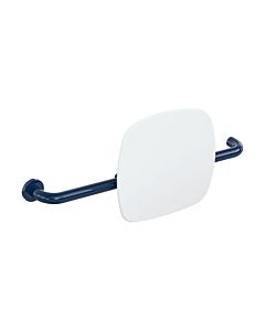 Hewi 801 Rückenstütze 801.51.9261L50 Wandabstand 150mm, Ausführung links, Lehne signalweiß, stahlblau