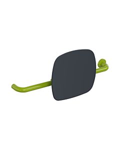 Hewi 801 back support 801.51.9262R74 distance to wall 150mm, right version, backrest anthracite grey, apple green