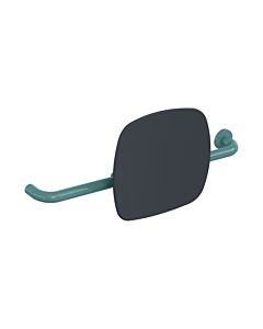 Hewi 801 dossier 801.51.9262R55 distance au mur 150mm, version droite, dossier gris anthracite, bleu aqua