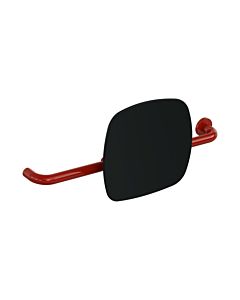 Hewi 801 Rückenstütze 801.51.9263R33 Wandabstand 150mm, Ausführung rechts, Lehne tiefschwarz, rubinrot