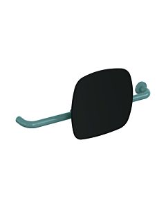 Hewi 801 dossier 801.51.9263R55 distance au mur 150mm, version droite, dossier noir jais, bleu aqua