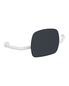 Hewi 801 backrest 801.51B9272L98 distance to wall 230mm, right, matt, backrest anthracite grey, signal white