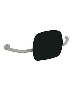 Hewi 801 Rückenstütze 801.51B9273L95 Wandabstand 230mm, rechts, matt, Lehne tiefschwarz, felsgrau