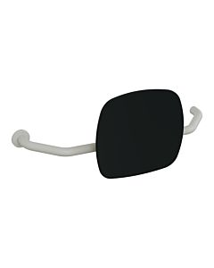 Hewi 801 dossier 801.51B9273L97 distance au mur 230mm, droite, mat, dossier noir de jais, gris clair