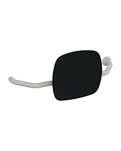 Hewi 801 dossier 801.51B9273R97 distance au mur 230mm, droite, mat, dossier noir de jais, gris clair