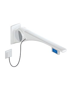 Hewi 802 Bras porteur LifeSystem 802.50.42360DR 850, anthracite brillant/anthracite mat, commande affleurante, gauche