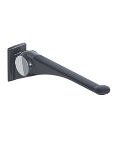 Hewi 802 Rail d&#39;appui rabattable LifeSystem 802.50.41160DR 600, anthracite brillant/anthracite mat, mat