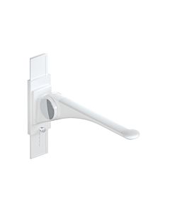 Hewi 802 LifeSystem Stützklappgriff 802.50.41960GU 850 mm, weiß hochglanz/anthrazit matt, mit Höhenverstellung