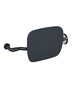 Hewi 802 LifeSystem back support 802.51.90260DR with rosettes, anthracite high-gloss/anthracite matt, left