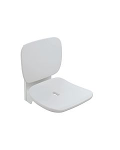Hewi folding seat 802.51.23460SD height adjustable, white high gloss/white matt