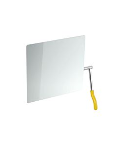 Hewi tilting mirror 802.01.100R18 725x741x73mm, lever on the right, senfgelb