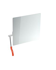 Hewi tilting mirror 802.01.100L36 725x741x73mm, lever left, coral