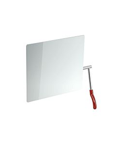 Hewi tilting mirror 802.01.100R33 725x741x73mm, lever on the right, rubinrot