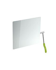 Hewi tilting mirror 802.01.100R74 725x741x73mm, lever on the right, apple green