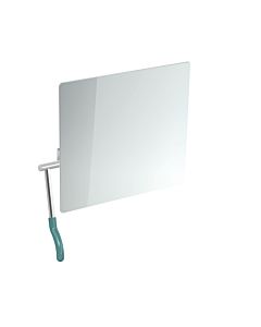Hewi tilting mirror 802.01.100L55 725x741x73mm, lever left, aqua blue
