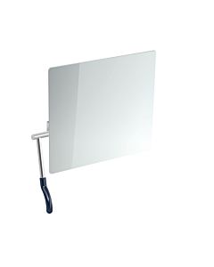Hewi tilting mirror 802.01.100L50 725x741x73mm, lever left, steel blue
