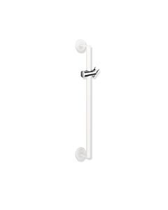 Hewi System 900 barre de support de douche 900.33.03060WD acier inoxydable peint par poudrage blanc deep matt / chromé , 600 mm, barre