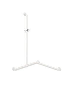 Hewi System 900 Duschhandlauf 900.35.33060WD 1250 x 765 x 765 mm, pulverbeschichtet weiß tiefmatt/chrom, Ausführung rechts