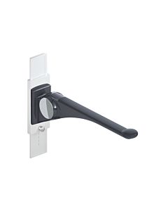 Hewi 802 LifeSystem Stützklappgriff 802.50.42060DR 900 mm, anthrazit hochglanz/anthrazit matt, mit Höhenverstellung