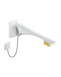 Hewi 802 LifeSystem support rail 802.50.46260SD 750, white high gloss/white matt, radio button, left