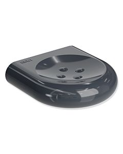 Hewi 477 soap holder 477.02.10092 anthracite gray, 97mm, with knobs