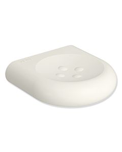 Hewi 477 porte-savon 477.02B10099 97mm, avec boutons, mat, blanc pur
