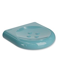 Hewi 477 soap holder 477.02.20055 120mm, with knobs, aqua blue