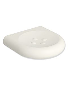 Hewi 477 soap dish 477.02B20099 120 mm, with knobs, matt, pure white