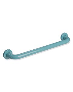 Hewi 477 Badetuchhalter 457 mm, bleu aqua, rosaces Ø 60 mm