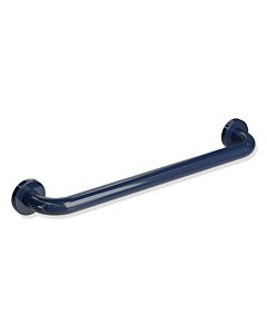 Hewi 477 Badetuchhalter 457 mm, bleu acier, rosaces Ø 60 mm