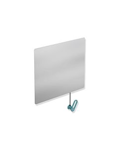Hewi Kippspiegel 801.01.10055 600x540x6mm, mit Halter/Griff, aquablau