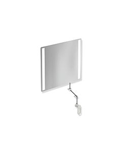 Hewi 801 tilting light mirror LED 801.01B40097 600x540x6mm, matt, light grey