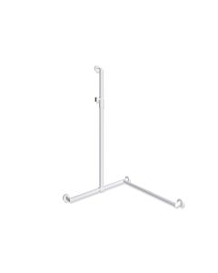 Hewi System 900 shower handrail 900.35M36060VH 1250 x 800 x 800 mm, right version, deep matt white