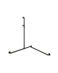 Hewi System 900 shower handrail 900.35M30160ER 1250 x 965 x 965 mm, stainless steel powder-coated dark grey deep matt, right