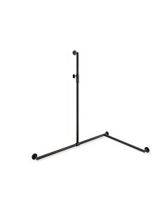 Hewi System 900 shower handrail 900.35M30260ER 1250 x 1185 x 765 mm, stainless steel powder-coated dark grey deep matt, right