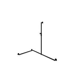 Hewi Main courante de douche System 900 900.35M36360CV 1250 x 947 x 647 mm, version gauche, noir mat profond