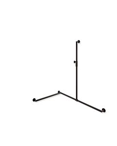 Hewi System 900 shower handrail 900.35M36360ER 1250 x 947 x 647 mm, left version, dark grey deep matt
