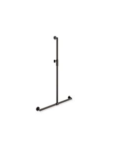 Hewi System 900 shower handrail 900.35M40060ER 1250 x 765 mm, stainless steel powder-coated dark grey, black deep matt