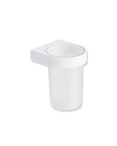 Hewi System 800 tasse 800.04.11065DX blanc mat, verre cristal, revêtement par poudre