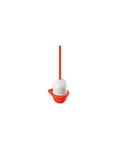 Hewi 477 toilet brush set 477.20.1000536 top part matt white, coral, wall mounting