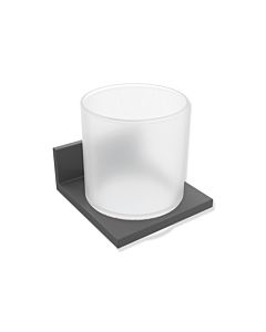 Hewi System 900 Q glass cup 900Q04.00060SC powder-coated dark gray pearl mica deep matt, with metal Halter