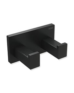Hewi System 900 Q double hook 900Q90.00260DC powder-coated black deep matt, made of stainless steel, 75x40x44mm