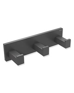 Hewi System 900 Q bande à crochets 900Q90.00360SC revêtement en poudre gris foncé nacré mica mat profond, en acier inoxydable, 155x40x44mm