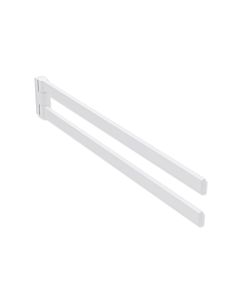 Hewi System 900 Q porte-serviettes 900Q09.00060DX revêtement par poudre blanc mat profond, en acier inoxydable, 446x72x19mm