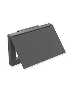 Hewi System 900 Q WC paper holder 900Q21.00160SC powder-coated dark gray pearl mica deep matt, made of stainless steel, with lid 140x90x23mm