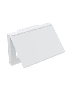 Hewi System 900 Q WC paper holder 900Q21.00160DX powder-coated white deep matt, made of stainless steel, with lid 140x90x23mm