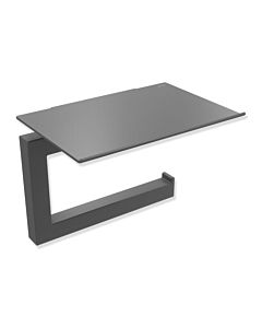 Hewi System 900 Q WC porte-papier 900Q21.00260SC revêtement en poudre gris foncé mica nacré mat profond, en acier inoxydable, avec couvercle 140x106x100mm