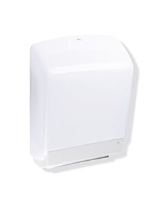 Hewi 477 distributeur de serviettes en papier actif + 477.06D6000598 plastique signal blanc, antimicrobien, Behälter blanc translucide